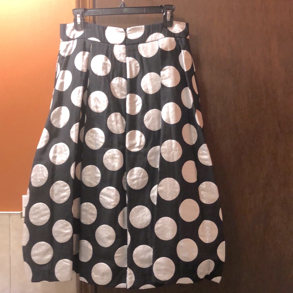 Nicole Evening Black/Silver Metallic Skirt
